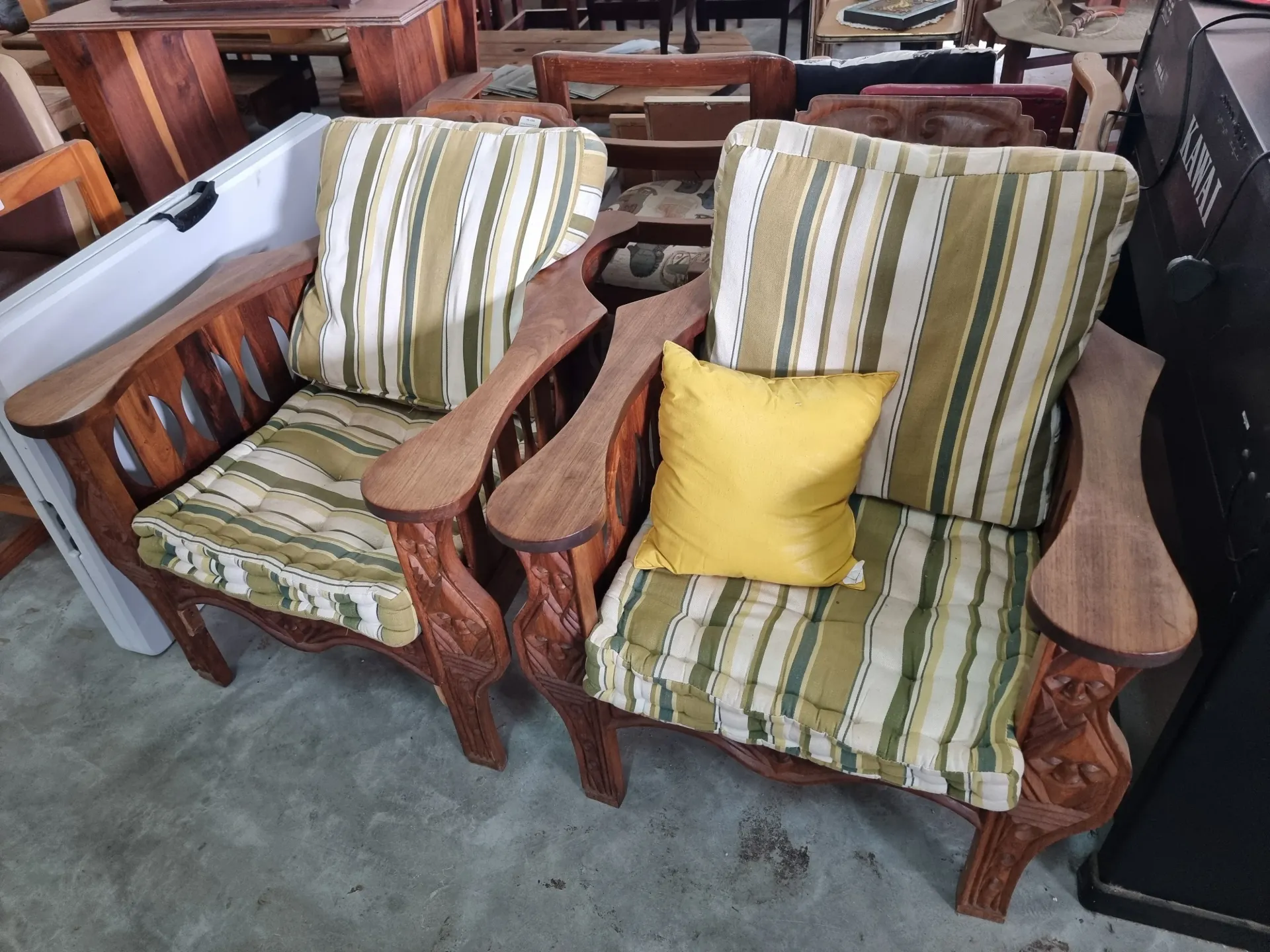African Morris Chair & Cushion